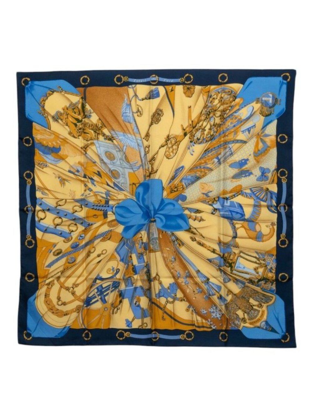 Hermes Carre 90 Soleil de Soie Silk Sun Scarf Large Multicolor